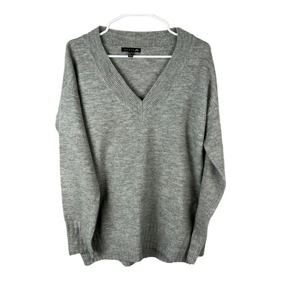 Rusty Gray V-Neck oversized Sweater Tunic R. Surfer Skater sz M - Picture 1 of 9